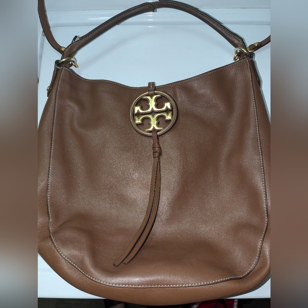 Tory Burch Brown Leather Shoulder Bag